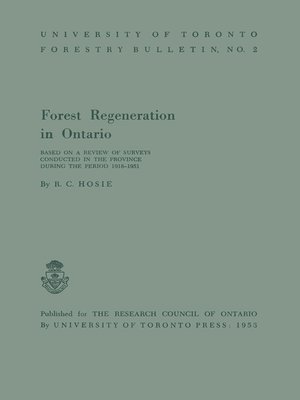 cover image of Forest Regeneration in Ontario